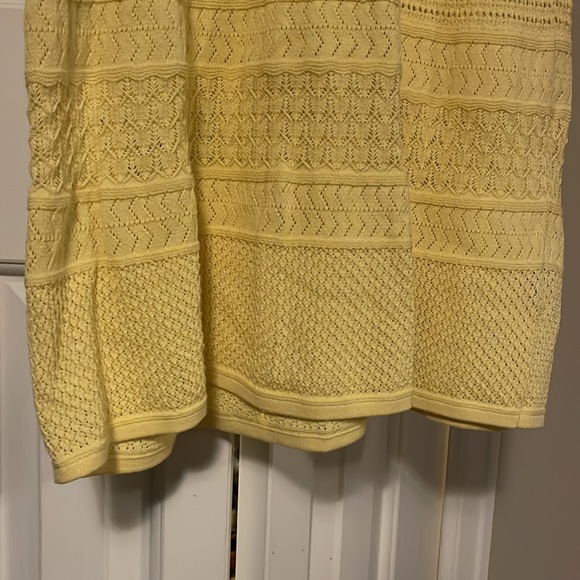 Ralph Lauren Yellow Dress Perfect For Graduation! Size Small Open Knit Tank - Picture 8 of 8